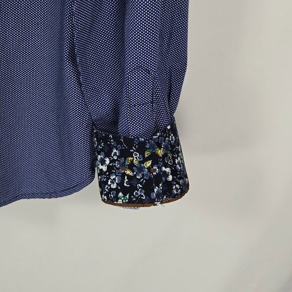 Denim & Flower Ricky Singh Poplin Dress Shirt L Slim Fit NWT - Picture 10 of 10